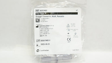 CareFusion 8003460 Vital Signs Adult Straight Reusable Connector (x)
